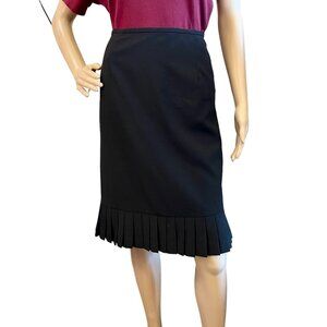 Premise Studio Black Skirt Womens Size 10 Knee Length With Pleated Hem